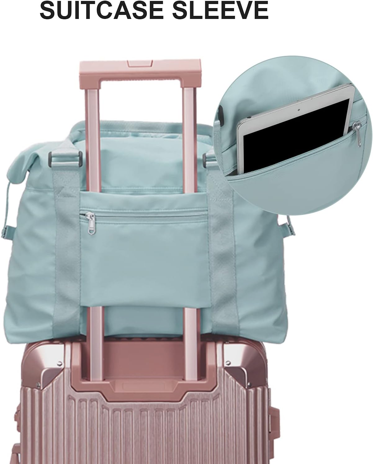 Sport Travel Duffle Bag Large Gym Tote Bag for Women, Weekender Carry on Bag for Airplane, Ladies Beach Overnight Bag Waterproof Luggage Bag with Wet Pocket - Image 5