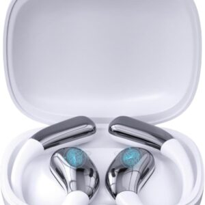 One-Click Translator Earbud, Language Translator Earbuds, A38 Wireless Translation Earbuds Real Time, AI Translation Earbuds, OWS Ear Bud Translator Device for Business Travel (White)