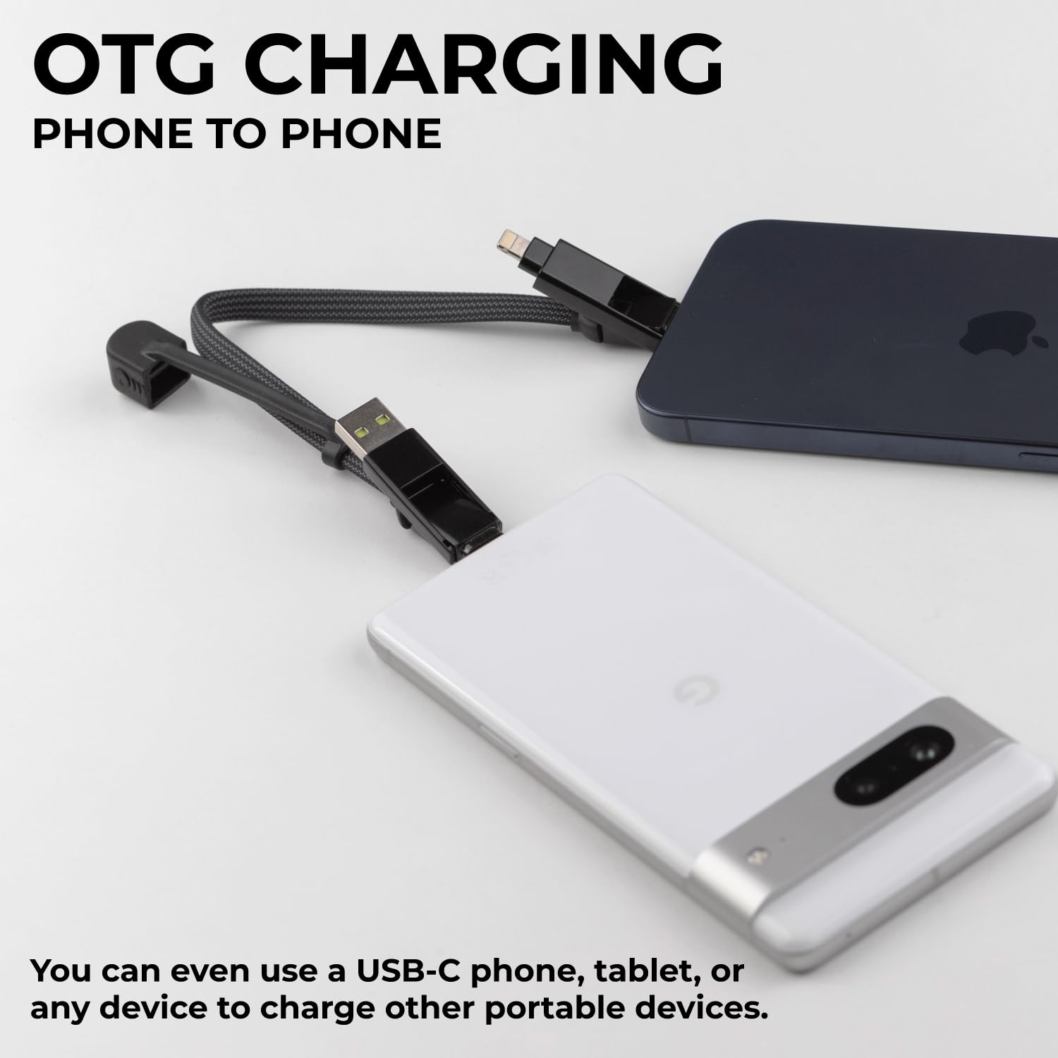 Rolling Square inCharge XL 6-in-1 Multi Charging Cable, Portable USB and USB-C Cable with 100W Ultra-Fast Charging Power, 1 Ft/0.3m, Urban Black - Image 6