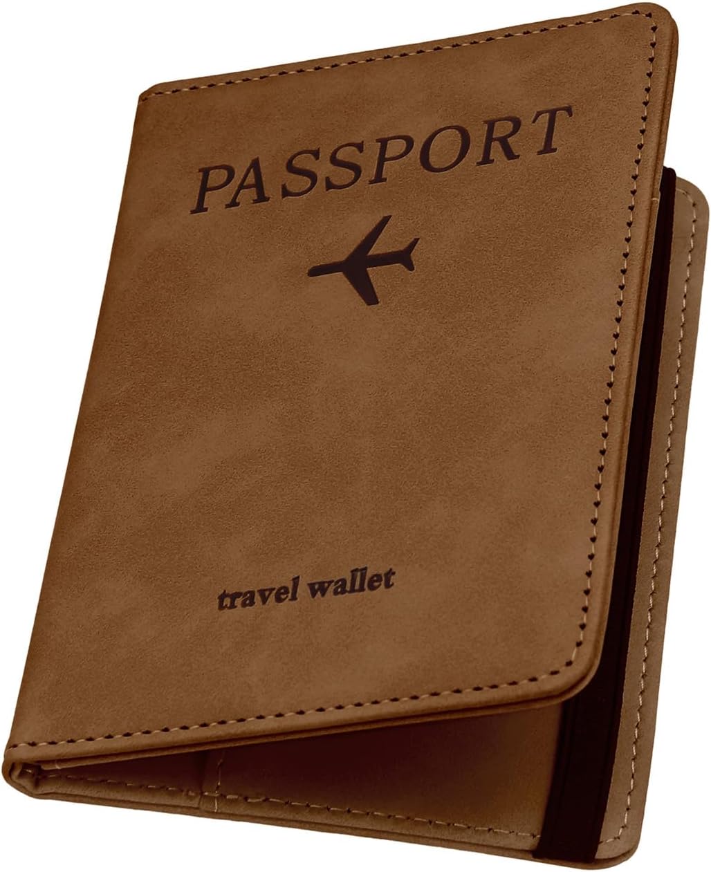 ILIYAH-Passport Cover-Passport Holder Travel Wallet-RFID-Blocking Passport Case Travel Accessories Card Holder Wallet Unisex Travel Gifts(Brown)