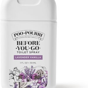 Poo-Pourri Before-You-Go Toilet Spray, Lavender Vanilla, 1 Fl Oz Pocket Travel Size - Lavender, Vanilla and Citrus