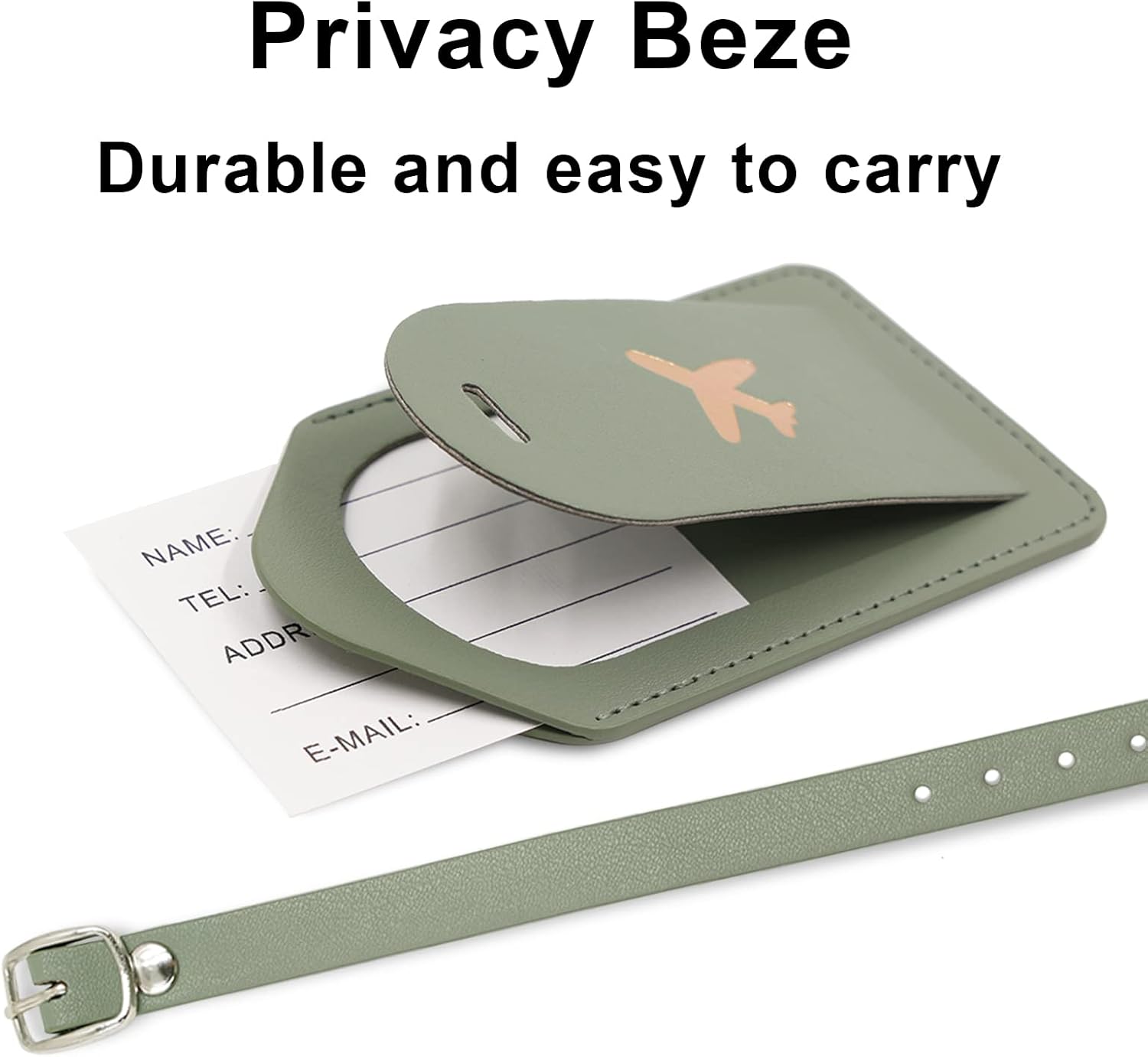 Melsbrinna Rfid Passport Holder for Travel women/Men Set Travel Suitcase Tag, Cute Passport Wallet Rfid Blocking Card Slots, Rfid Passport Cover/CaseTravel Wallet (Green) - Image 2