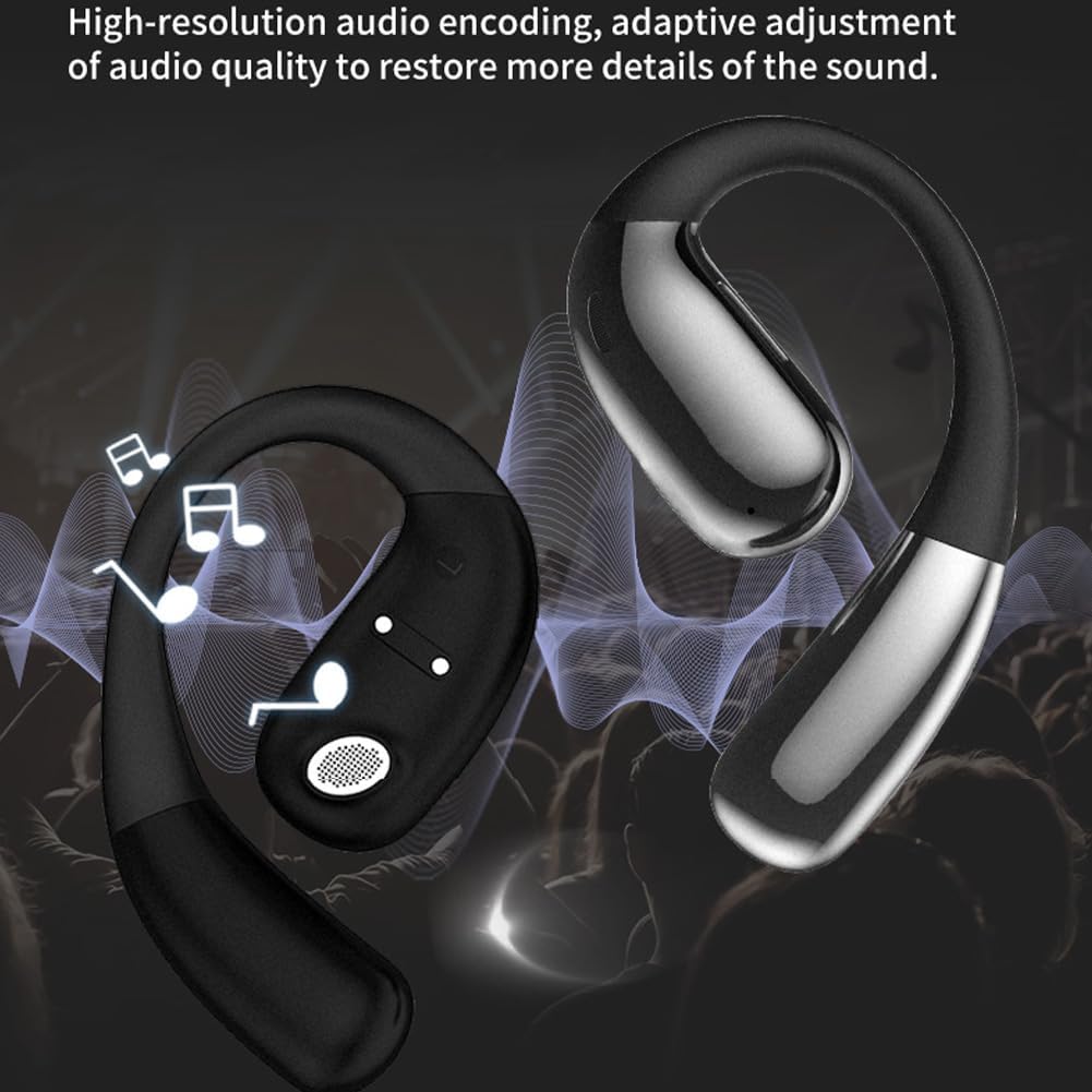One-Click Translator Earbud, Language Translator Earbuds, A38 Wireless Translation Earbuds Real Time, AI Translation Earbuds, OWS Ear Bud Translator Device for Business Travel (White) - Image 2