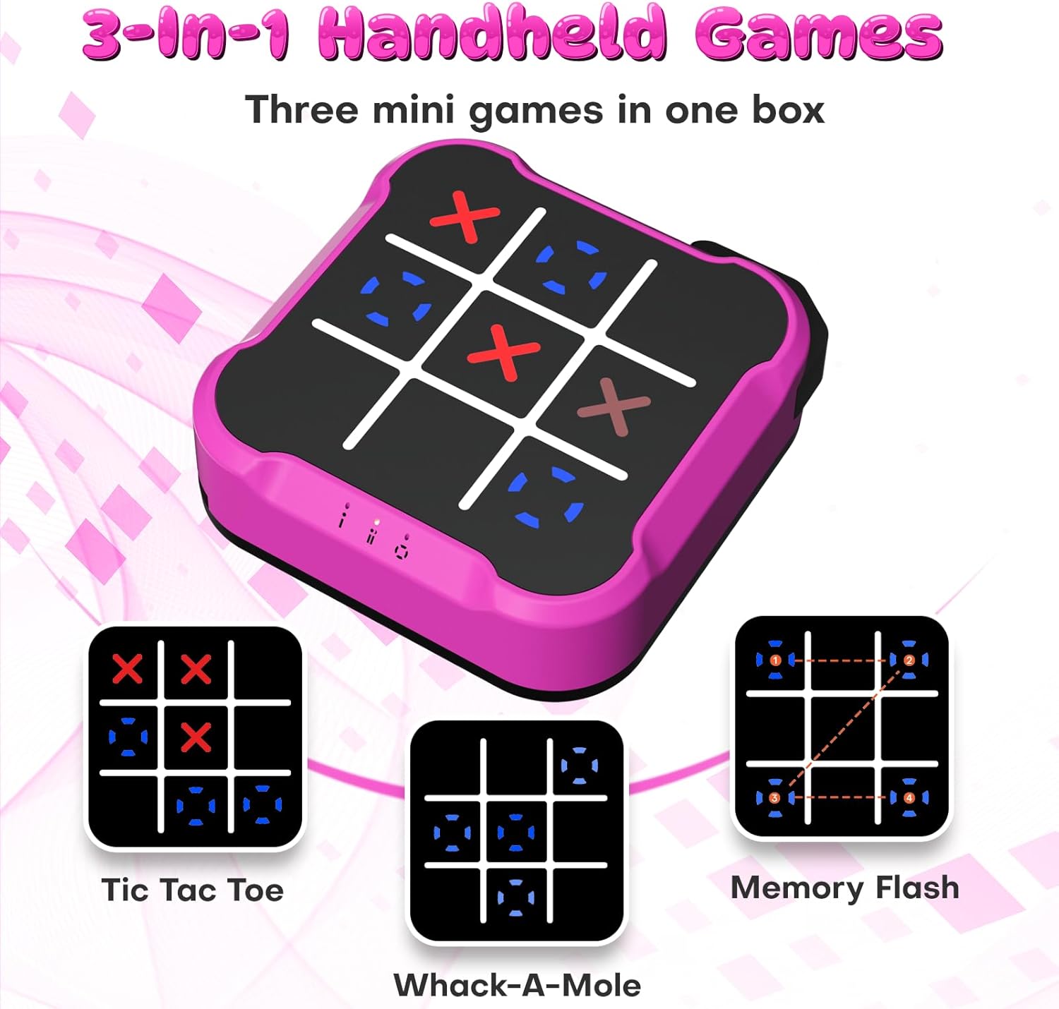 Electronic Tic Tac Toe Bolt Game, Handheld Digital Board Game Console, Electric Puzzle Game for Educational and Memory Growth, Portable Travel Games for Car Ride, Gift Ideal for Kids and Adults - Image 3