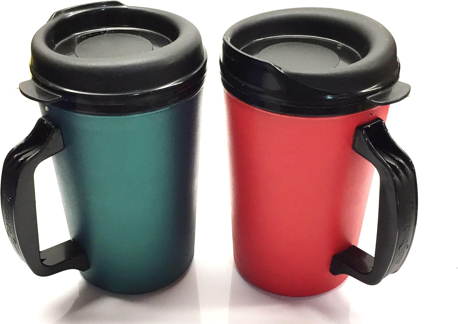 GAMA Electronics Thermoserv 20oz Insulated Travel Mug Classic Gas Station Design (Red/Green 2 Pack)