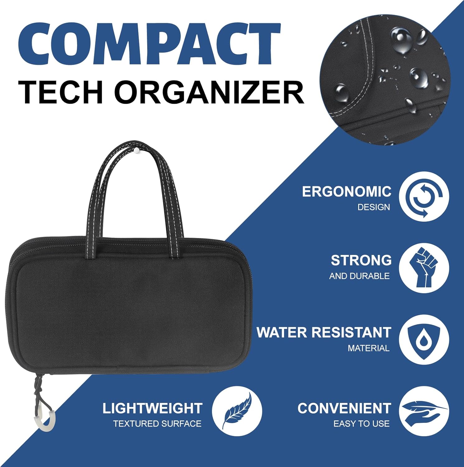 Electronic Organizer, Travel Cable Organizer Case - Compact Pouch for Cords and Accessories Storage - Ideal for Electronics, Travel, and Daily Use - Image 4
