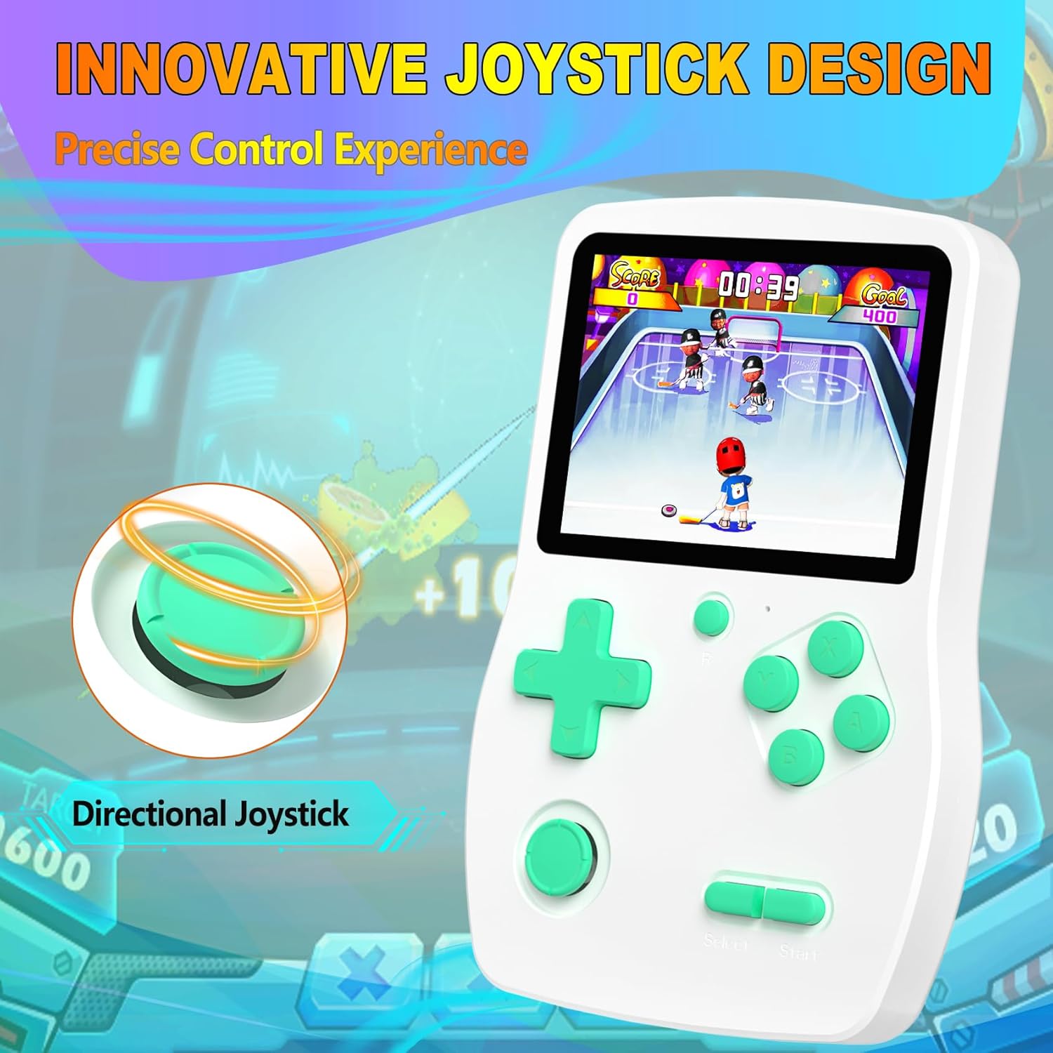 32 Bit Handheld Games for Kids Preloaded 139 Video Games, Portable Video Gaming Player with 3.0" IPS Screen and Rechargeable Battery, Mini Travel Games Electronic Gifts Toys for Boys Girls, White - Image 6