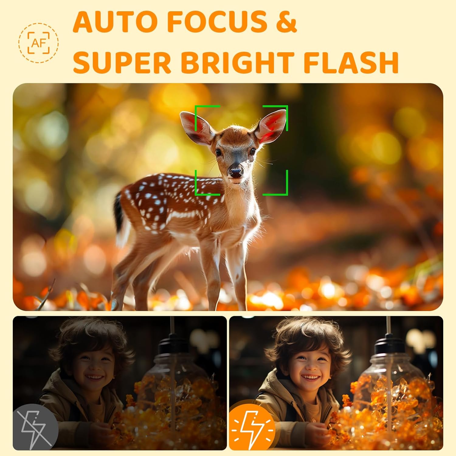 5K Digital Camera - 72MP Digital Cameras with 16X Zoom for Kids' Gifts - Autofocus Point and Shoot Digital Camera for Photography - UHD 2.8'' Screen Compact Portable Camera with 32GB SD Card - Image 4