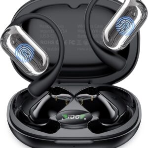 AI Language Translation Earbuds Real-Time, 144 Languages & Accents, Audifonos Traductores Inglés Español, Compatible with iOS & Android, Ideal for Travel, Business, Learning (Deep Black)