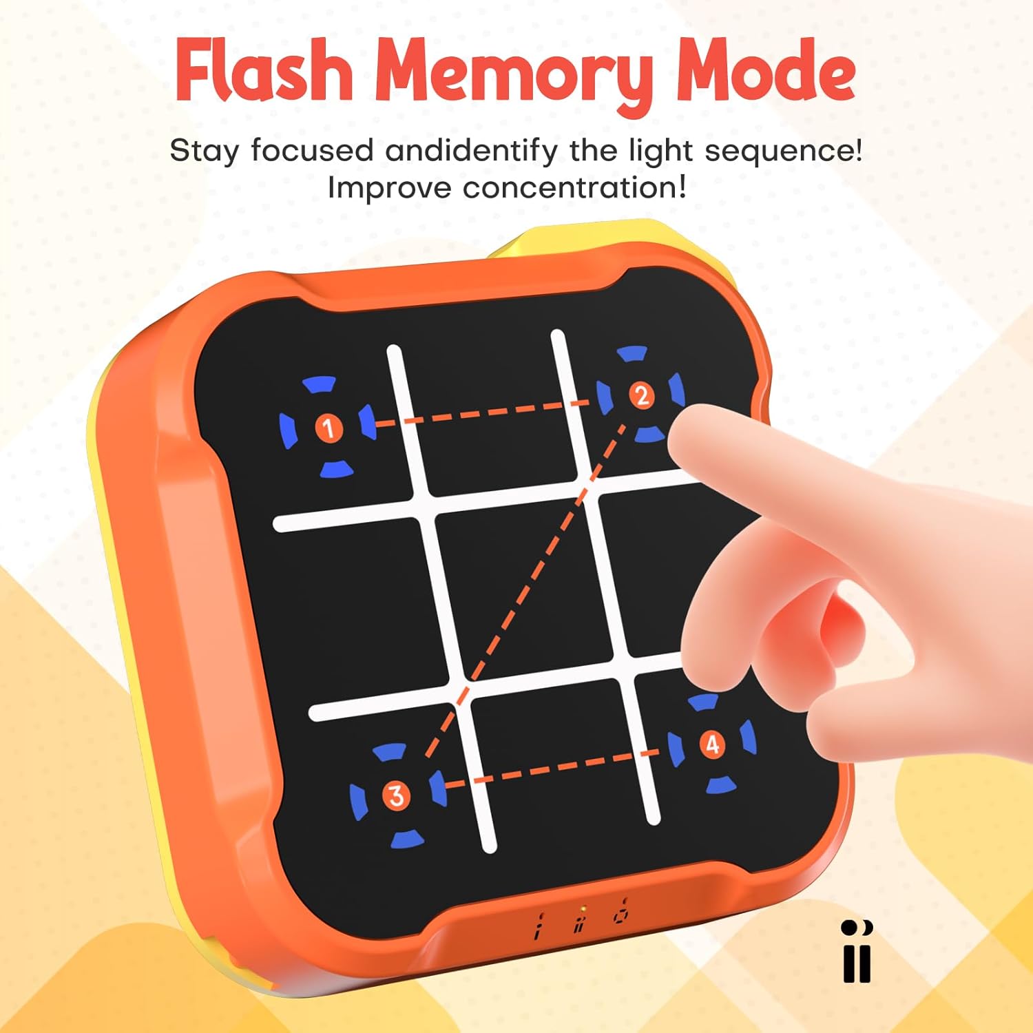 Tic Tac Toe Bolt Game, Handheld Electric Puzzle Game Console, Gift Ideal for Kids and Adults' Birthday, Electronic Board Games for Educational and Memory Growth, Portable Travel Games for Car Ride - Image 5