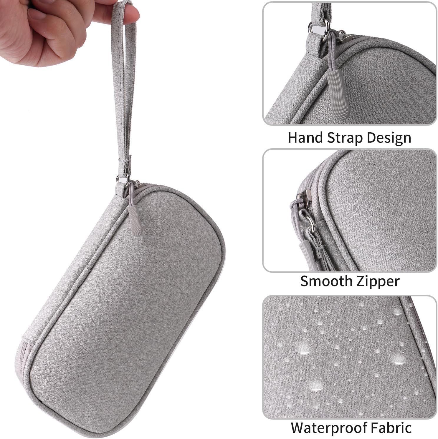 Universal Cable Organizer - Electronics Accessories Bag for Charger, Phone, Memory Card, Travel Gadget Bag (Grey) - Image 5