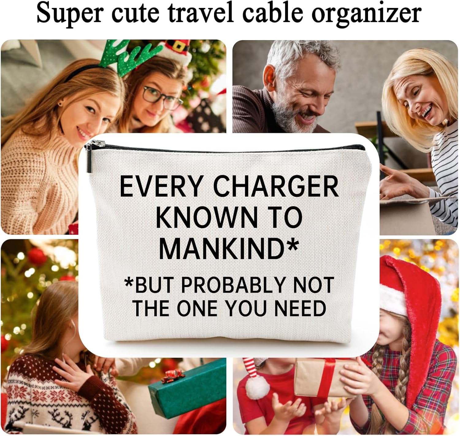 Travel Cable Organizer Pouch Electronic Accessories Carry Case Portable Waterproof Storage Bag, Gift for Gadget Lovers or Frequent Flyers, Christmas Gifts for Dad, Husband, Man, Mum, Sisters