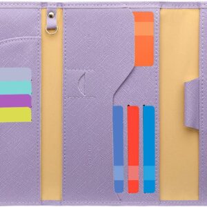 ZOPPEN Mulit-purpose Rfid Blocking Passport Holder Travel Wallet (Ver.4) Passport and Vaccine Card Holder ComboTri-fold Document Organizer Travel Essentials