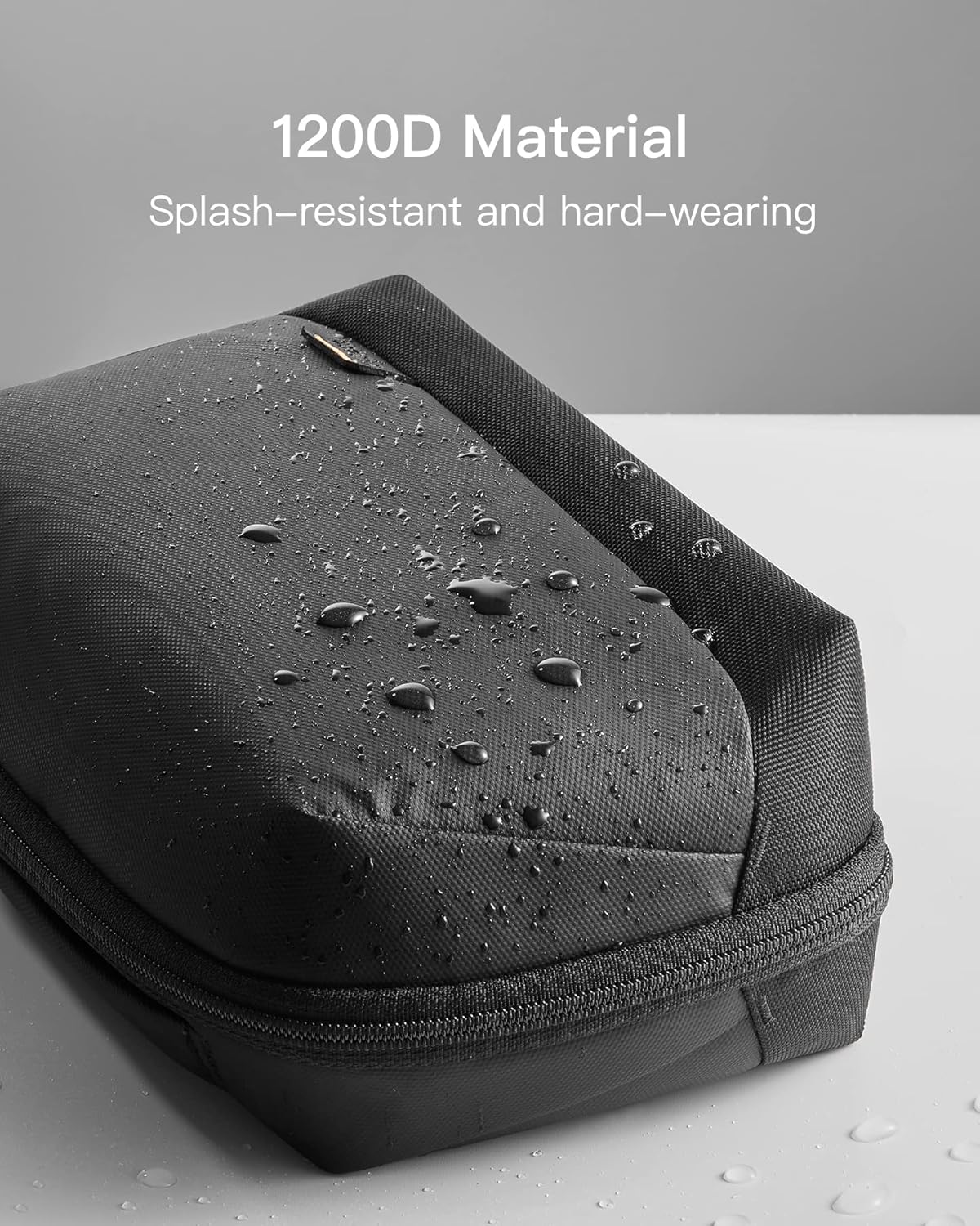 Inateck Electronics Organizer Travel Case, 180° Open Water-resistant, Multifunctional Travel Organizer Bag, Electronic Accessories Carry Case, Black, Large - Image 6