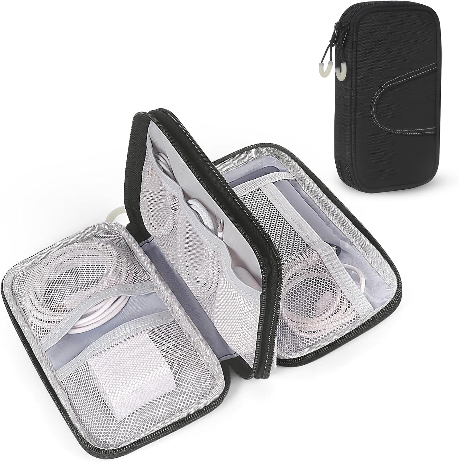 Electronic Organizer, Travel Cable Organizer Case - Compact Pouch for Cords and Accessories Storage - Ideal for Electronics, Travel, and Daily Use