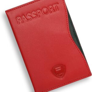 Alban RFID Passport Holder Women Men RFID Blocking Travel Passport Wallet Case Genuine Leather Passport Cover porta pasaporte