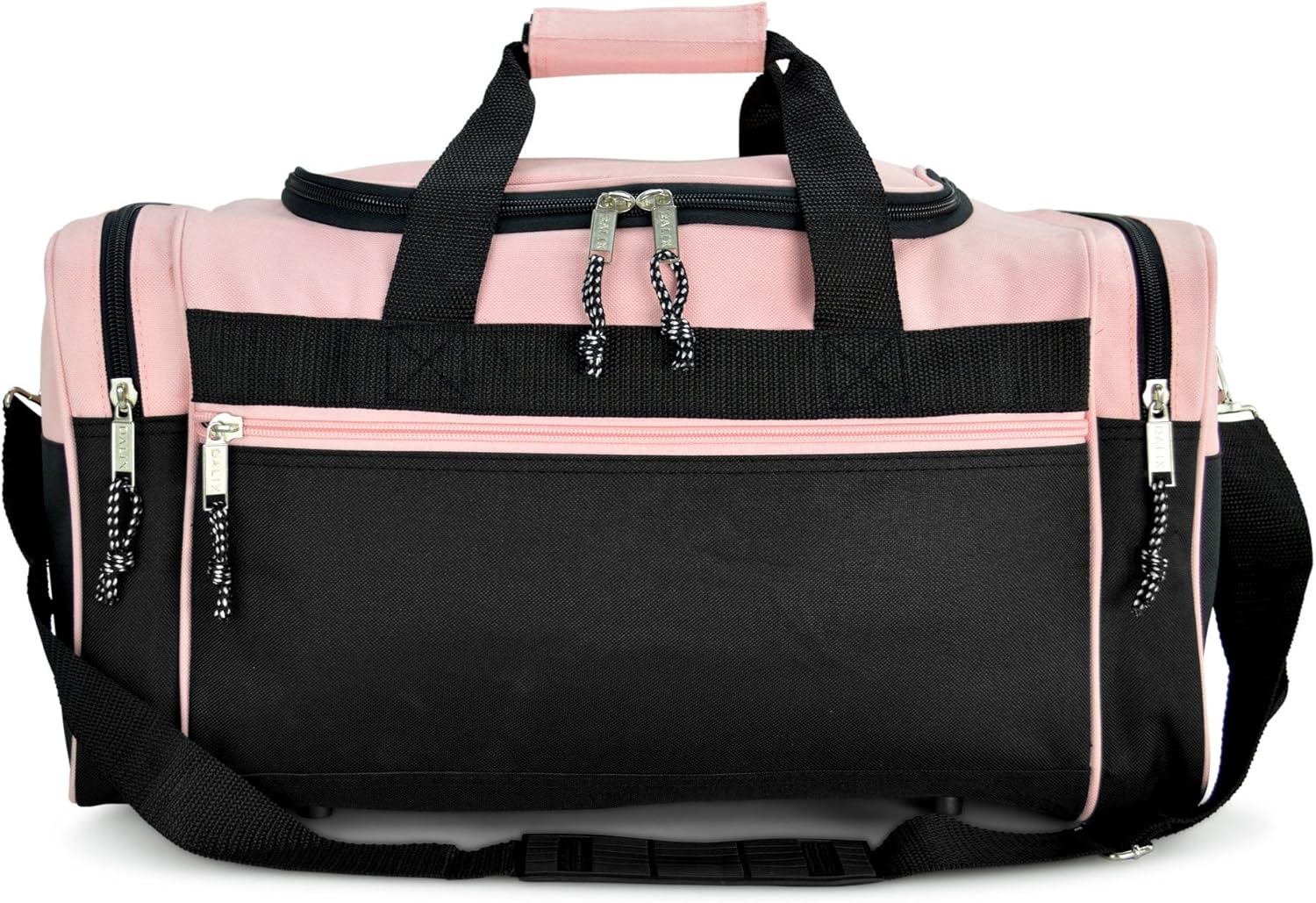 DALIX 21" Blank Sports Duffle Bag Gym Bag Travel Duffel with Adjustable Strap in Pink - Image 2