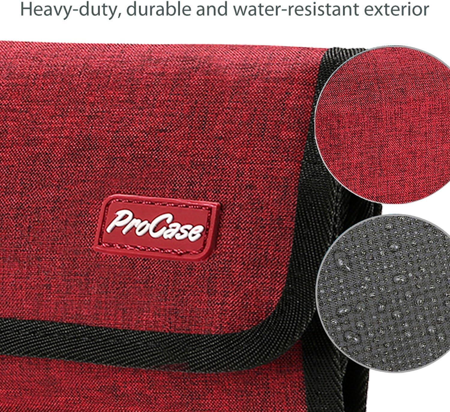 ProCase Electronic Organizer Cord Pouch, Travel Cable Charger Phone Accessories Bag Organizer Roll up Tech Carrying Case for USB Cables SD Memory Cards Earphone Flash Hard Drive - Image 4
